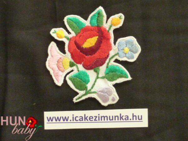 Felvarró, felvarrható minta hímzett kalocsai 9x7 cm-Léna
