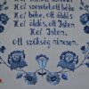 Házi Áldás Kalocsai Kékkel hímezve 65x55 cm
