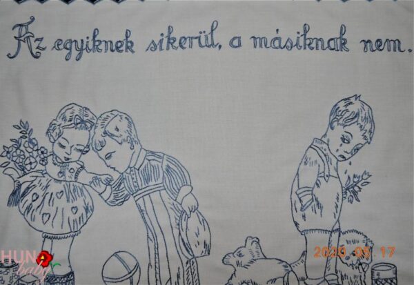 Hímzett falvédő, Az egyiknek sikerül...
