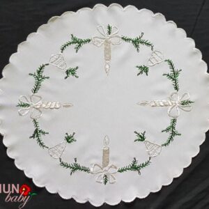 Karácsonyi terítő hímzett kör 45 cm