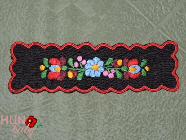 Könyvjelző matyó fekete 19x6 cm