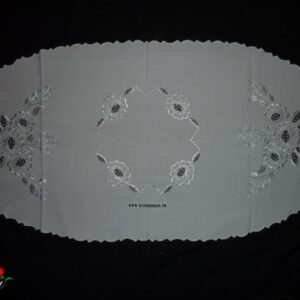 NAGYFUTÓ FEHÉR ovális riselt komlói minta 54x110 cm