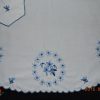 Kötény melles nagy kék hímzés 72x70 cm