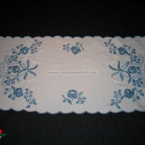 KÉK FUTÓ - kalocsai kosaras mintával