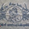 Csak egy anya tudja előnyomott falvédő szegett 82x52cm