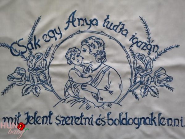 Csak egy anya tudja előnyomott falvédő szegett 82x52cm