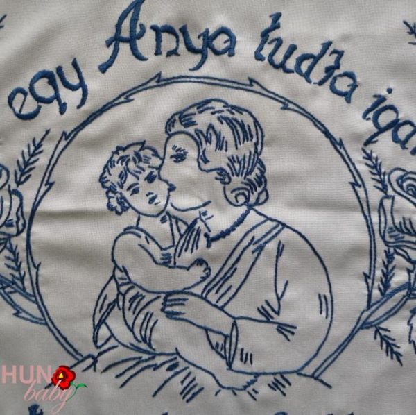 Csak egy anya tudja előnyomott falvédő szegett 82x52cm