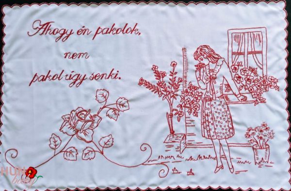 Előnyomott falvédő szegett Ahogy én pakolok 83x54 cm
