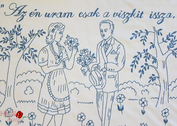 Előnyomott falvédő szegett, Az én uram 82x56cm