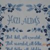 Falikép Házi Áldás Kalocsai kék 43x33 cm