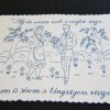 Falvédő, Az én uram csak a viszkit, hímzett 82x55 cm