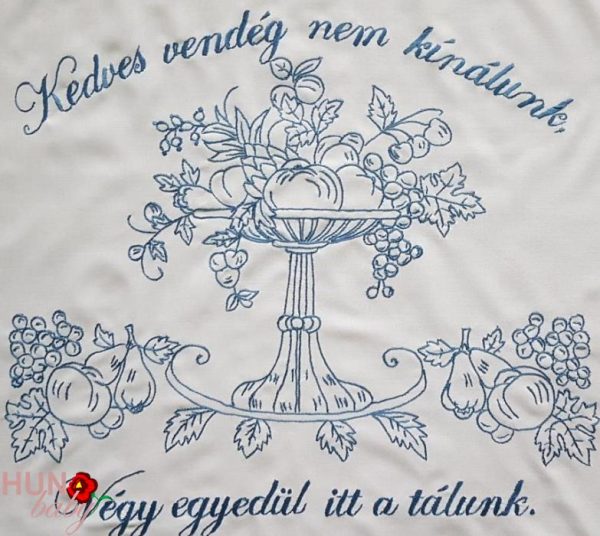 Falvédő Kedves vendég nem kínálunk, hímzett 82x57 cm