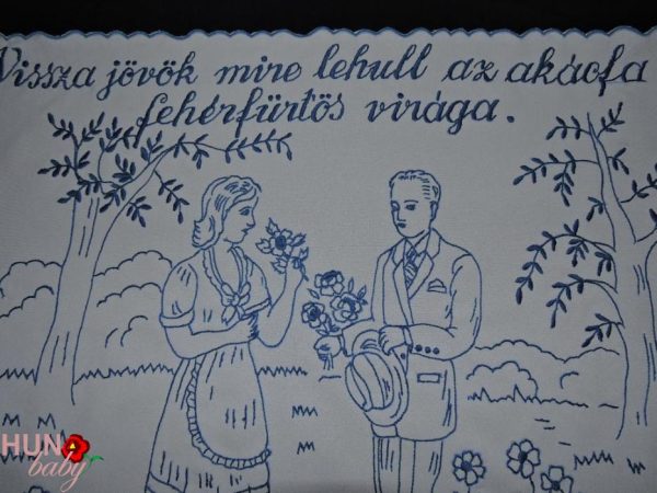 Falvédő Vissza jövök mire lehull 82x55cm