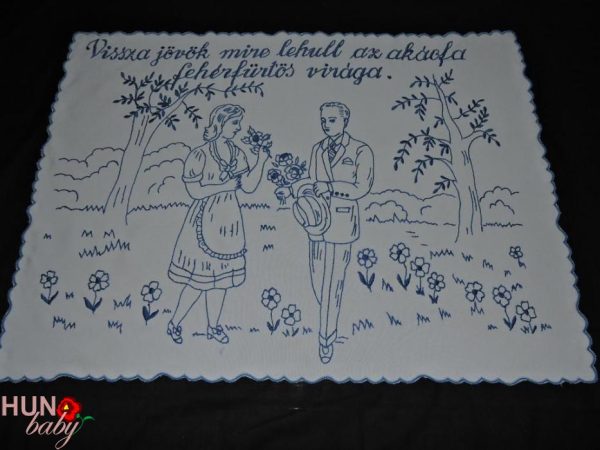 Falvédő Vissza jövök mire lehull 82x55cm