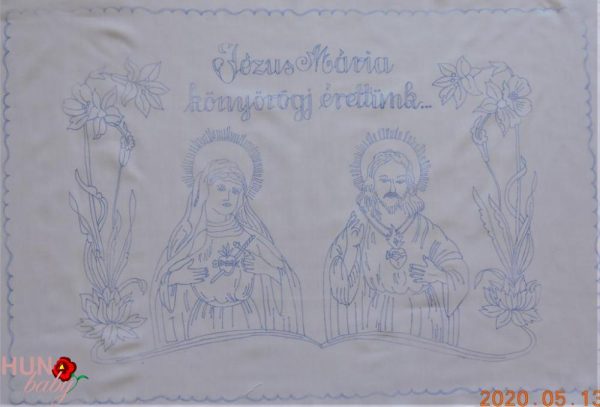 Falvédő előnyomott szegetlen, Jézus Mária könyörögj