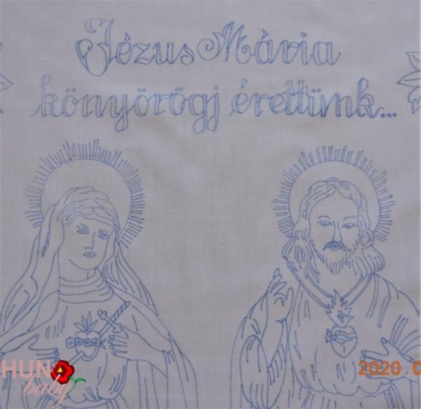 Falvédő előnyomott szegetlen, Jézus Mária könyörögj