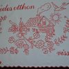 Falvédő hímzett Az édes otthon vissza vár, 82x53 cm