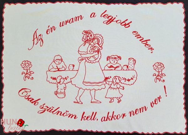 Falvédő hímzett Az én uram a legjobb ember 82x52cm