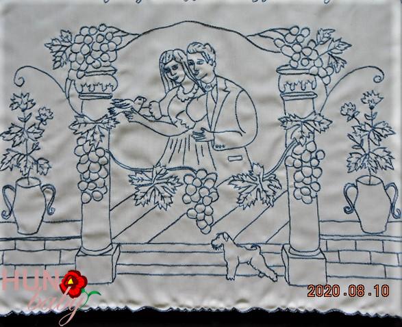 Falvédő hímzett Az én uram délceg angol 85x55 cm