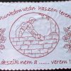 Falvédő hímzett, Munkám után haszon terem 80x55cm