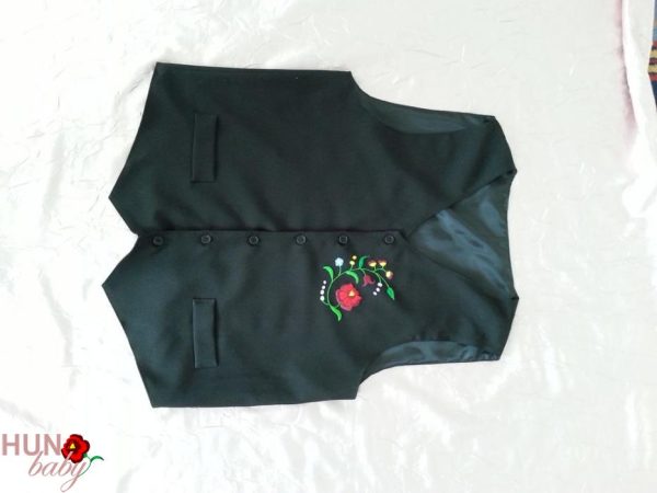Férfi ünneplős mellény - selyem béléssel - magyaros kalocsai mintával - Arad