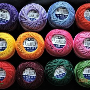 Fonal szett - hímzőcérna Kalocsai mintához - fő színek, garnitúra 12 db
