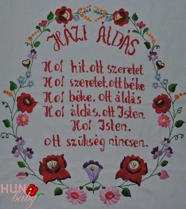Házi Áldás Kalocsai 65x55 cm