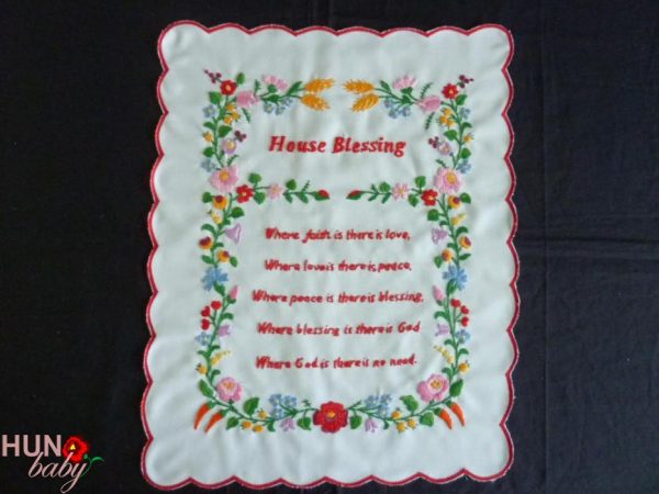 Házi Áldás, Kalocsai House Blessing 43x33 cm