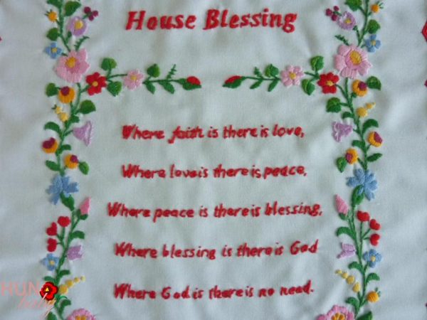 Házi Áldás, Kalocsai House Blessing 43x33 cm