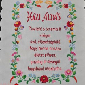 Házi Áldás Tiszteld a teremtett hímzett 43x33 cm