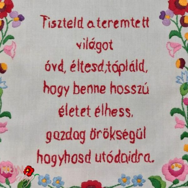 Házi Áldás Tiszteld a teremtett hímzett 43x33 cm