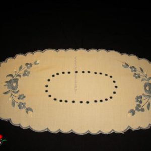 Hímzett terítő kalocsai kék hímzéssel 50x28 cm