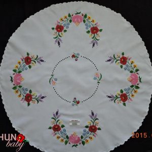 Hímzett terítő kalocsai kör 85 cm
