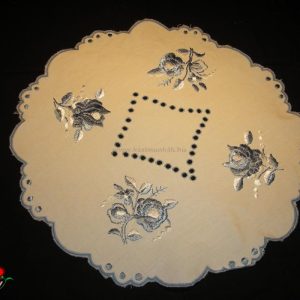 Hímzett terítő kék kalocsai kör35 cm
