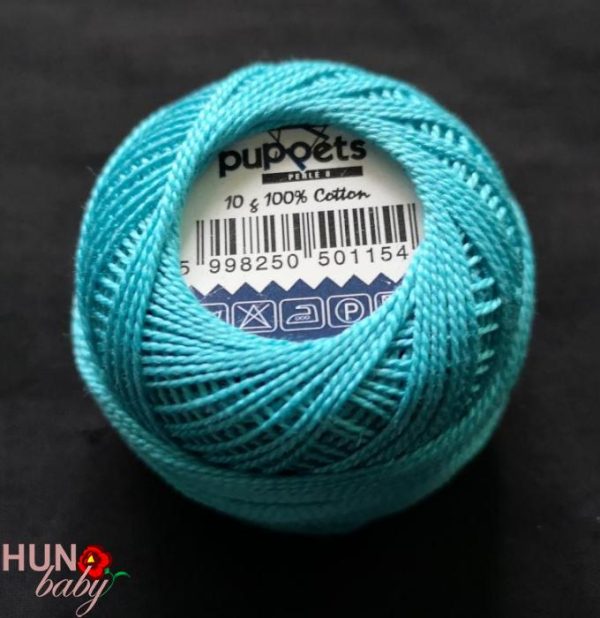 Hímzőfonal perlé 10 gr türkiz 5906