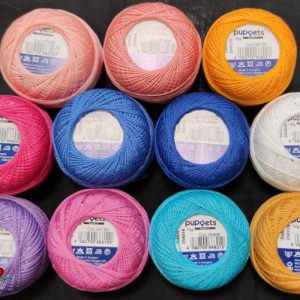 Hímzőfonal – Kalocsai mintához – kiegészítő színek perlé 10 gr