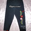 Női Leggings (halásznadrág) 3/4-es - Atina kalocsai csík mintával - kézzel hímezve - Atina
