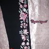 Női Leggings (halásznadrág) 3/4-es - hosszúkás HANNA kalocsai kézzel és selyemmel hímzett mintával - Konstantinus