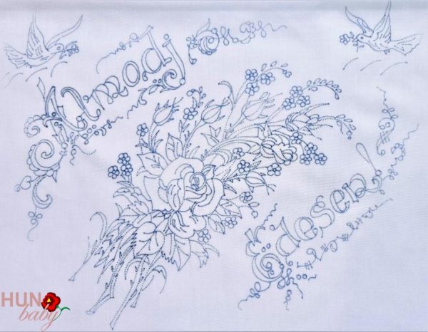 Párnahuzat előnyomott ókalocsai 58x45
