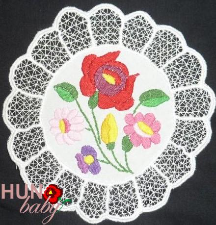 RISELT kalocsai terítő kör 19cm-6422-01 RISELT Kalocsai Terito Kor 19cm 6422 01