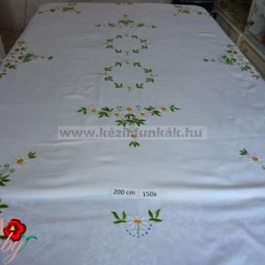 Hímzett terítő margarettás 180x140cm