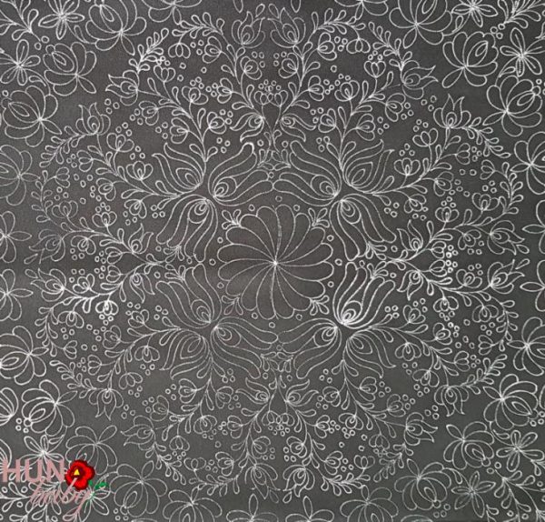 Terítő matyó szegett fekete 85x85 cm