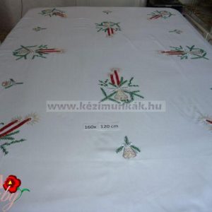 Karácsonyi terítő előnyomott szegetlen 160x120 cm