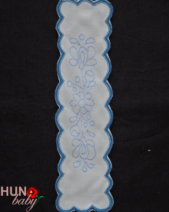 Könyvjelző előnyomott kék szegett matyó 20x6 cm