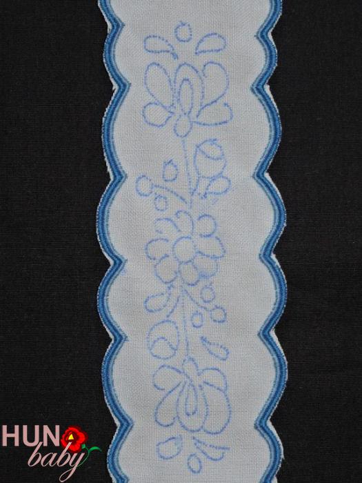 Könyvjelző előnyomott kék szegett matyó 20x6 cm